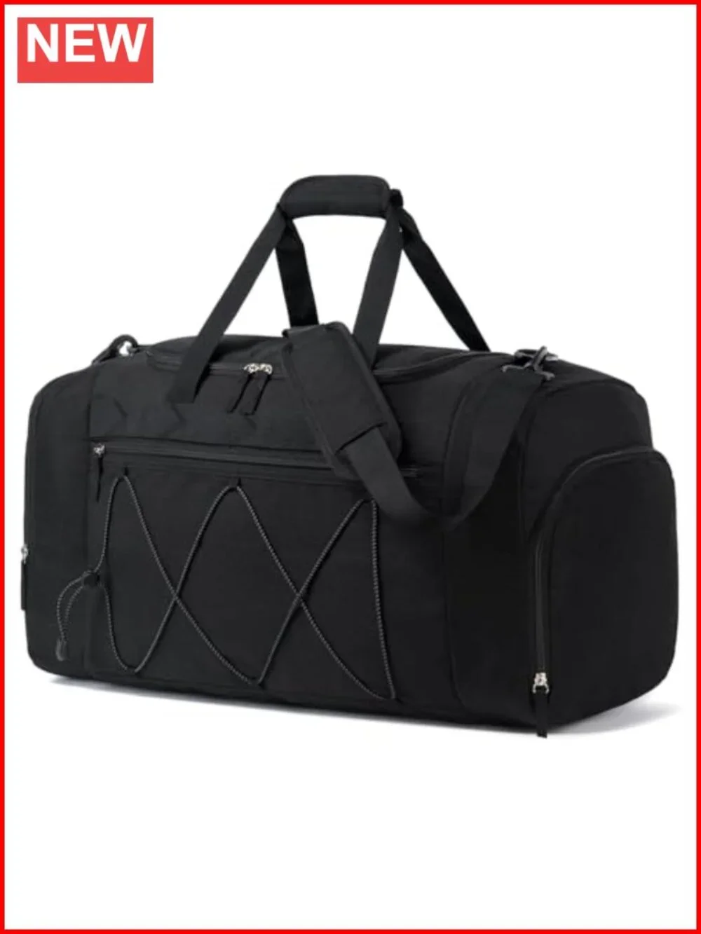 Water-Resistant Duffle Bag with Shoe Compartment and Wet Pocket - 24 Inch